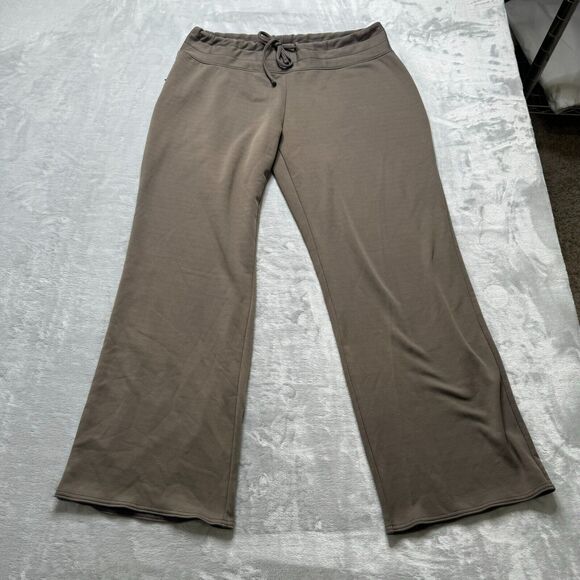 Columbia Titanium Crop Pants Womens XL Brown Fleece Lined Mid Rise Drawstring - Picture 1 of 15